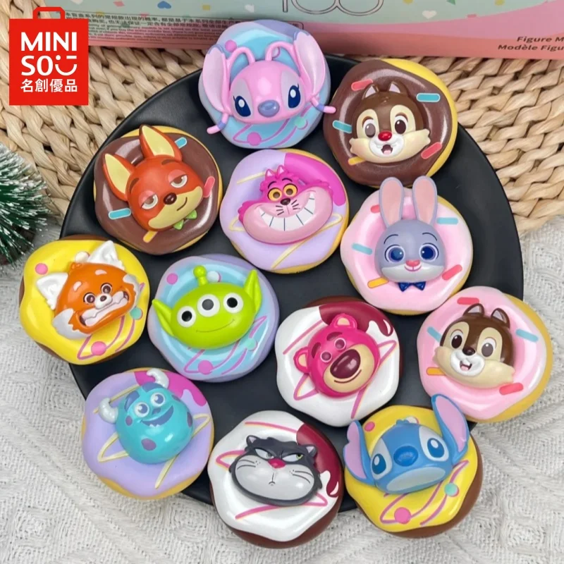 

Original Disney Character Fun Donut Theme Figure Trendy Blind Box Ornament Decorative Creative Refrigerator Magnet Gifts for Kid