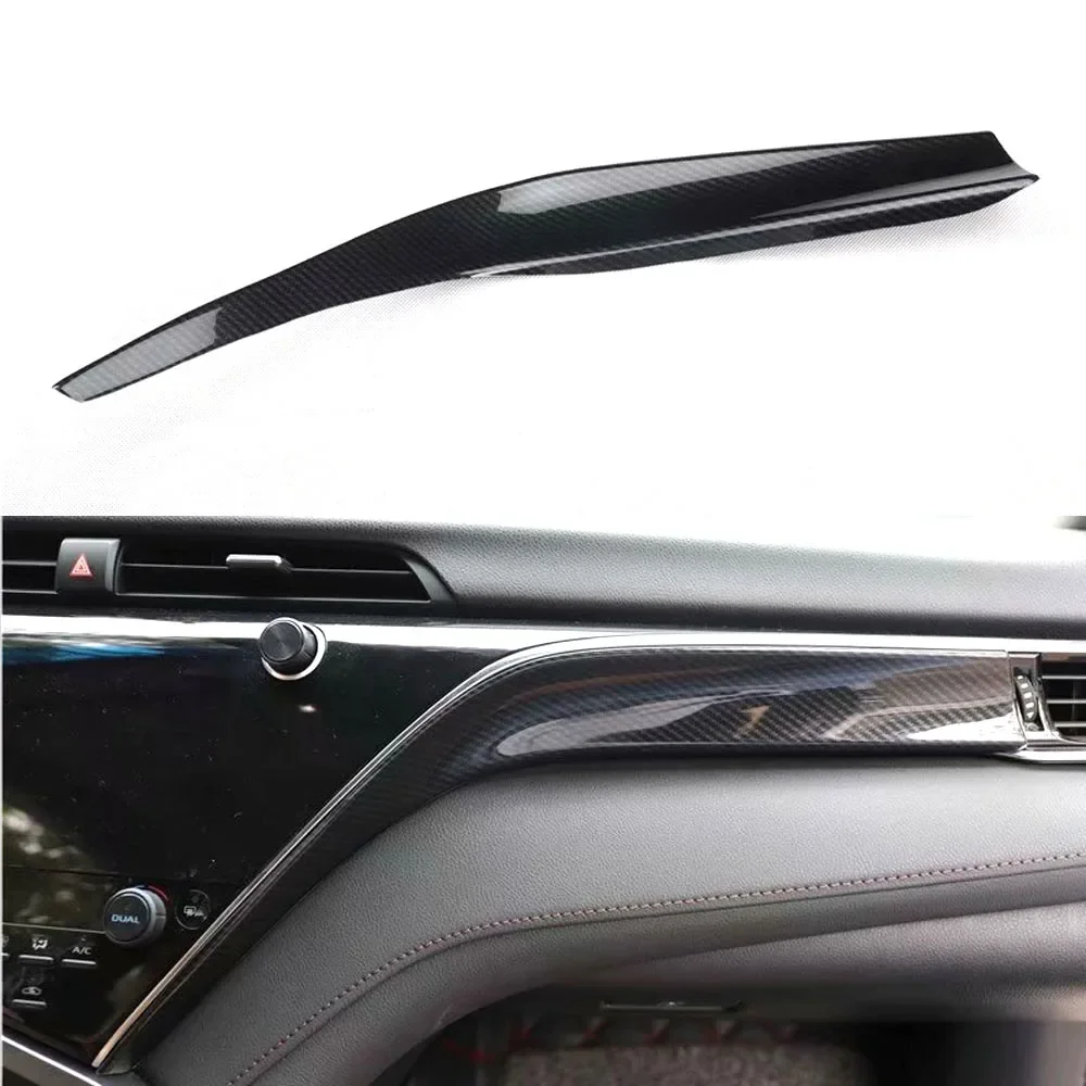 

Car Passenger Seat Dashboard Decoration Strips Trim Styling For Toyota Camry 2018 2019 Left Hand Drive Car Moldings