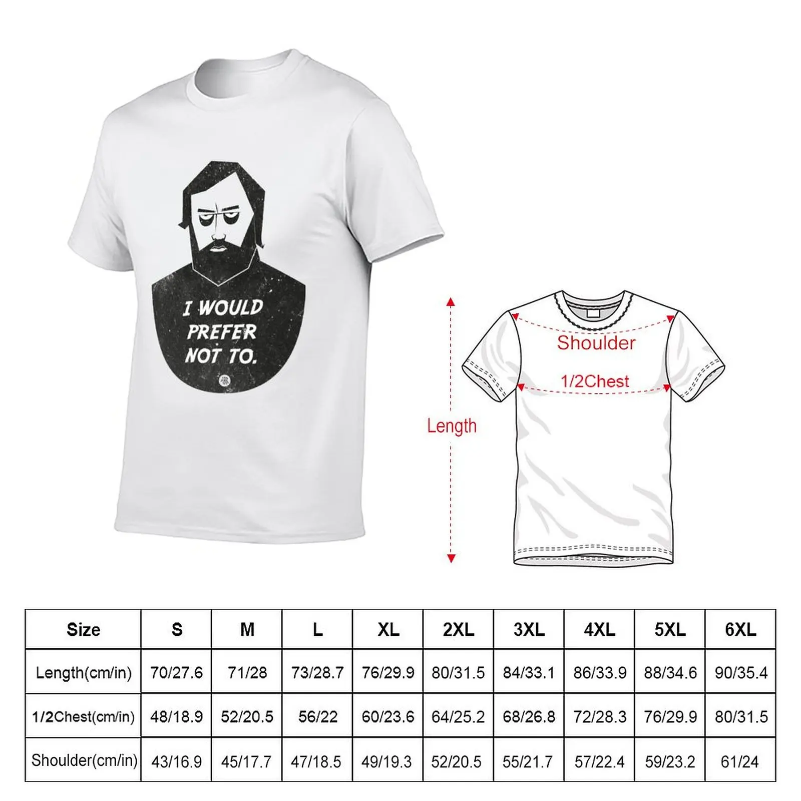 Slavoj Zizek - I would prefer not to T-Shirt Man t-shirt Short sleeve tee tshirts for men