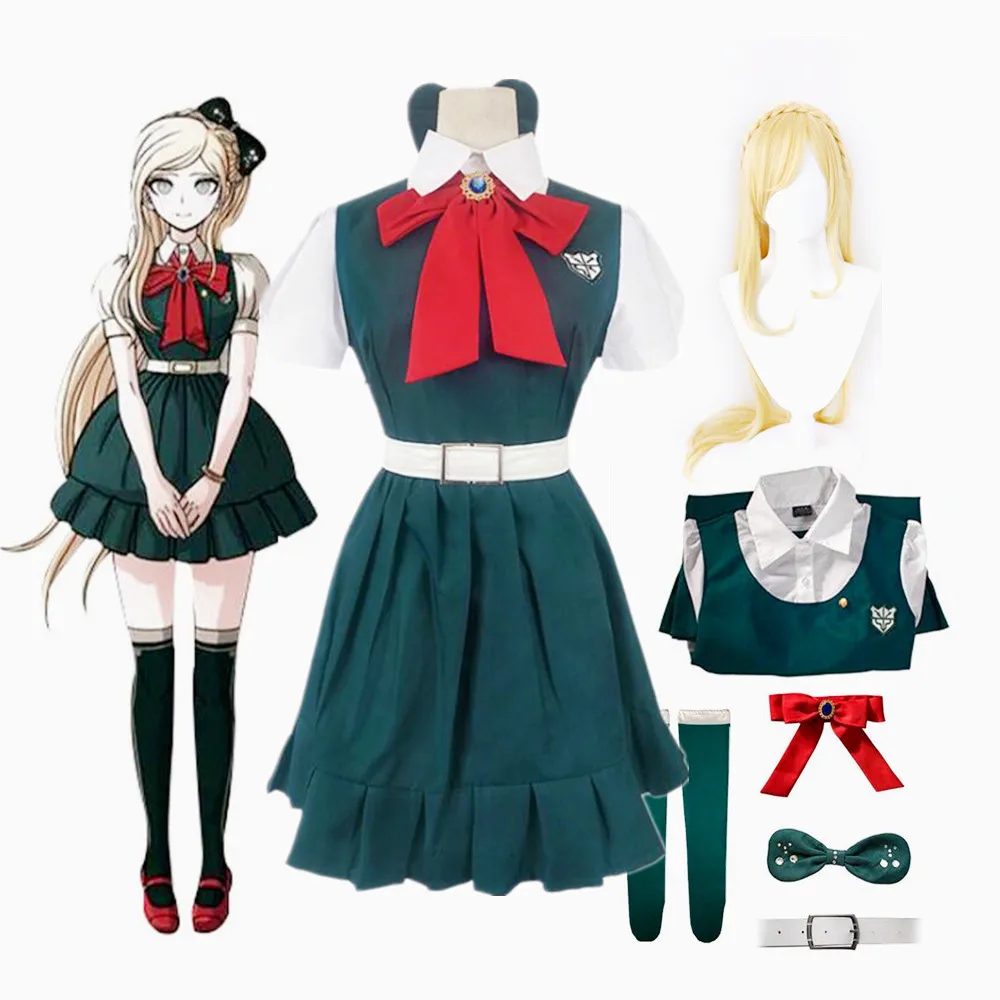 

Anime Danganronpa 2 Despair Sonia Nevermind Cosplay Dress Woman Party Halloween Costume JK School Uniform