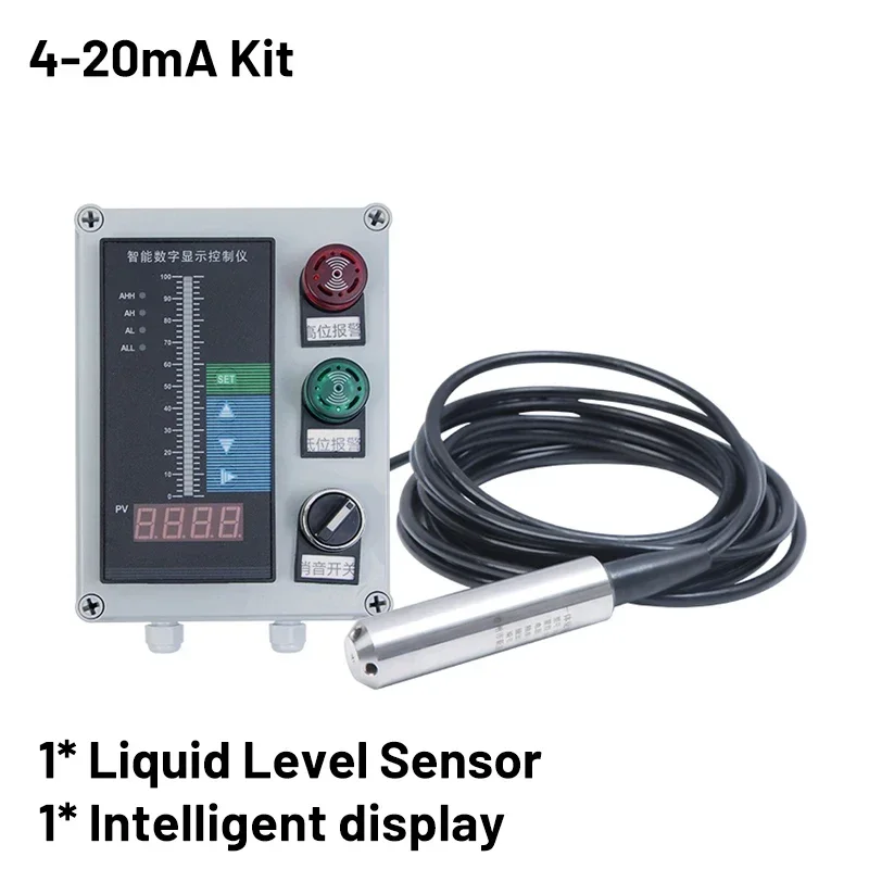 Eingangspegelsender, Flüssigkeitsstandsensor, Controller, statischer Druck, Füllstandsanzeige, Wasserstandssensor, 4–20 mA/0–10 V/RS485