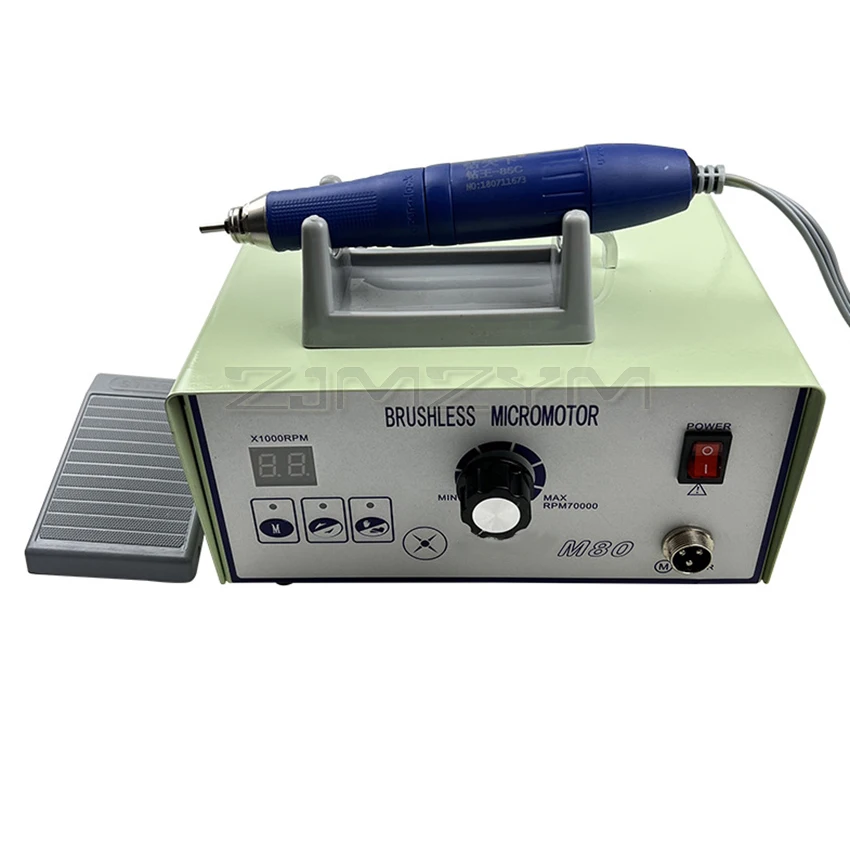High Speed 70000/90000RPM Brushless Motor Micromotor Polishing Machine with Handpiece Jewellery Engraving Micromotor 220V