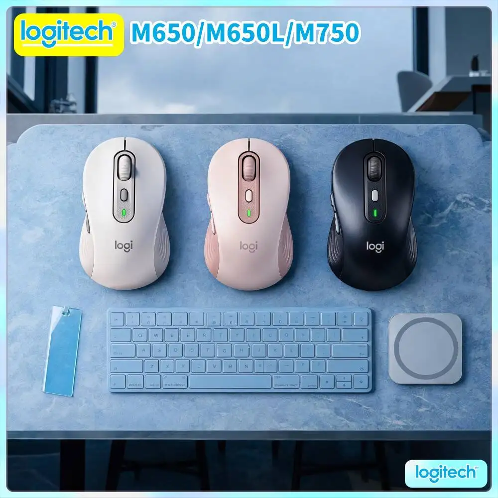 M750 Signature Mouse 90 Percent Click Noise Reduction Soft Thumb Support Twenty Four Month Battery Business Trip Portable Pick