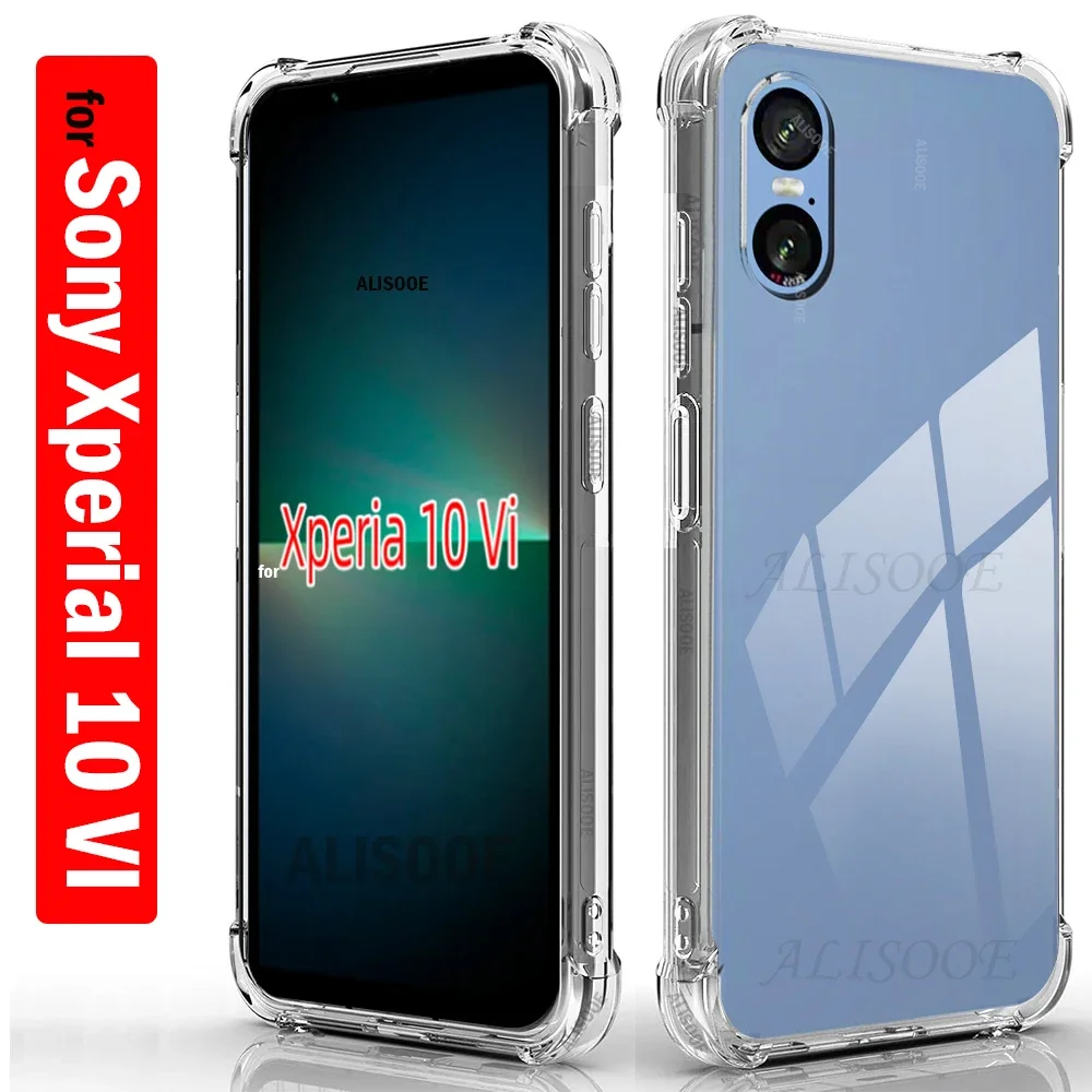 Прозрачный чехол для Sony Xperial 10 VI чехол ультра тонкий HD Прозрачный Мягкий противоударный чехол для телефона Sony Xperial 10VI Capa