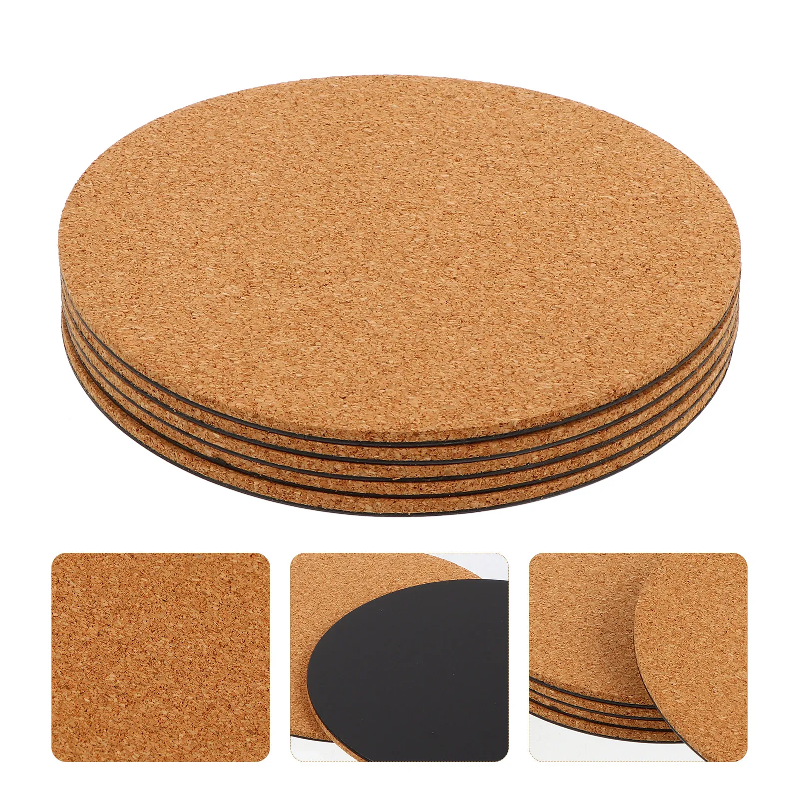 

5Pcs Cork Plant Mat Round Premium Natural Garden Pad for Flowerpot Water Protection Plant Tray Non-Slip Saucer Decorative