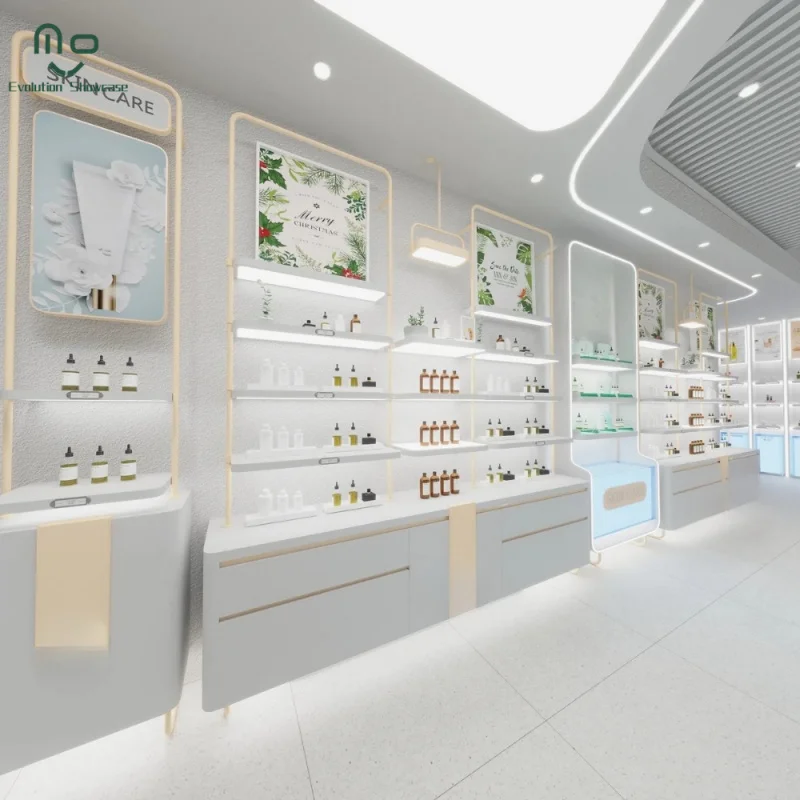 Custom.Luxury متجر مستحضرات التجميل عرض خزائن عرض ماكياج العطور متجر الرف عرض الرف #2