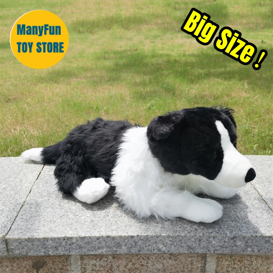 Border Collie Plush Toy High Fidelity Plushie Shepherd Dog Peluche Lifelike Stuffed Animals Simulation Doll Kawai Toys Gifts Kid