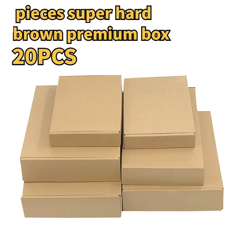 20PCS Multi Size Brown Kraft Paper Gift Box Christmas Cookies Candy Packaging Box Wedding Gifts For Guest Handmade Soap Wrapping