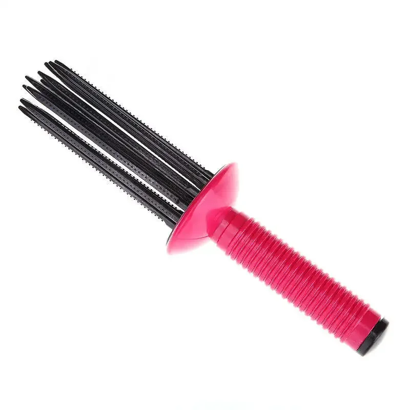 

2pcs Innovative Comb Round Does Not Hurt Hair ABS Curling Make Up Brush Roller Roll Comb Hairdressing Tool