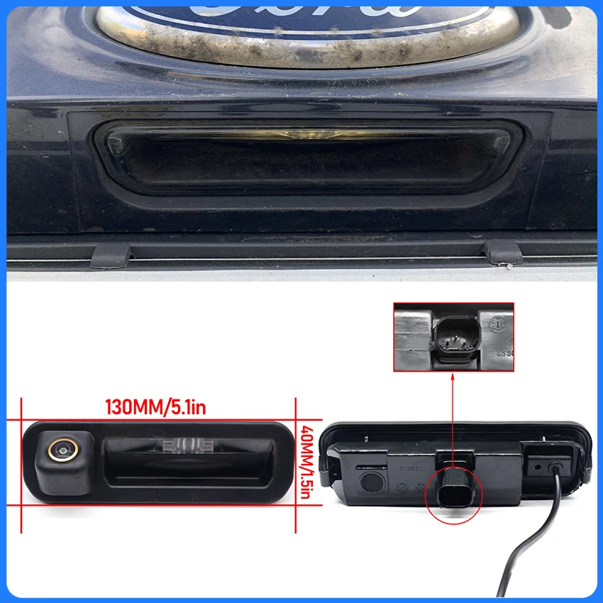 Reverse Rear view Camera Trunk handle AHD 170° Golden Fisheye Night Vision For Ford Focus SE Focus ST 2 3 Turnier MK3 2012~2014