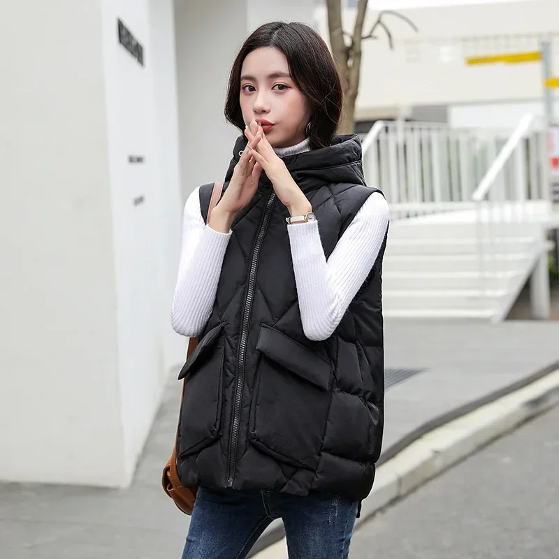 New Style Down Cotton Ladies Waistcoat Vest Jacket Women Short Korean Waistcoat Waistcoat For Autumn And Winter Outer Wear