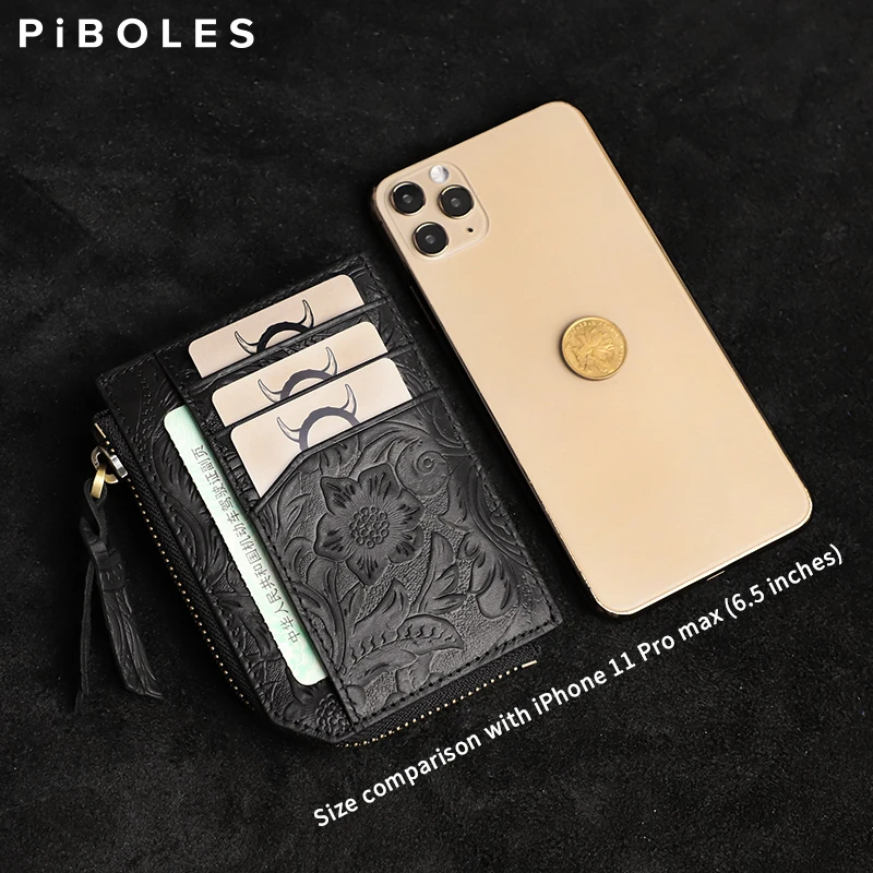 Men's Wallet Anti-NFC Credit Card Slot Coin Purse Genuine Leather Card Holder Soft Bag Money Bag For Male