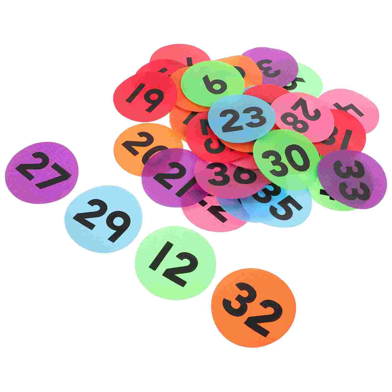 

Adhesive Number Labels Carpet Markers Round Area Rug Stickers Classroom Floor Dots Child