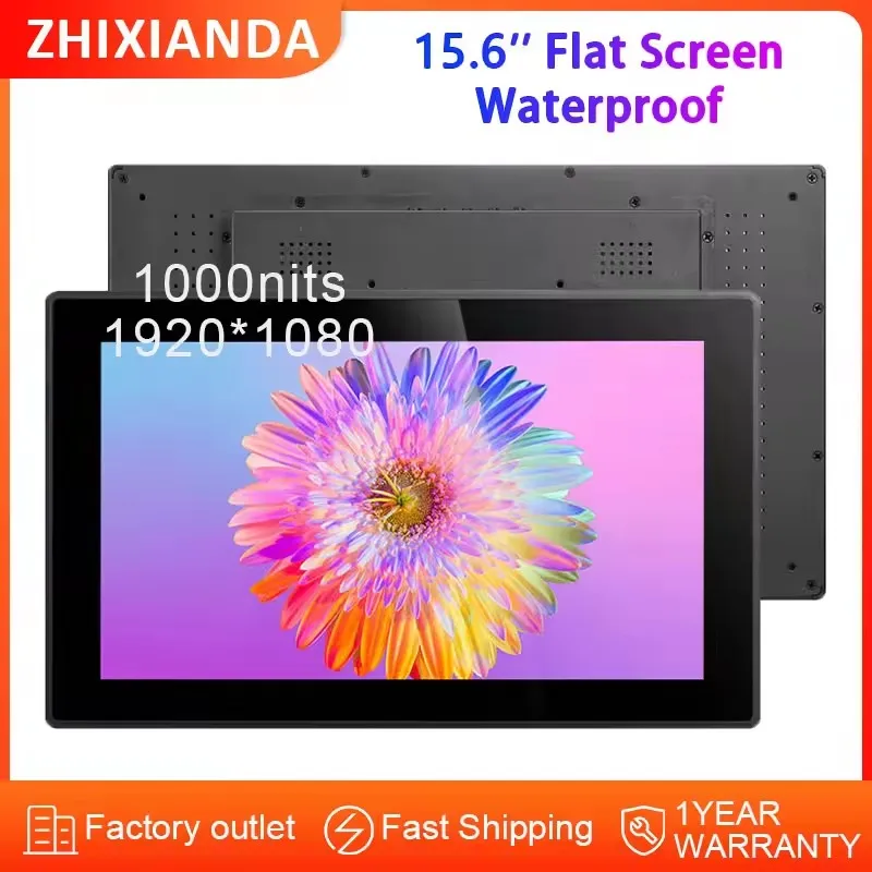 

Waterproof 1000nits Industrial 15.6 inch 1920*1080 LCD Capacitive Touch Screen Display Flat Screen Monitor with HDMI VGA USB