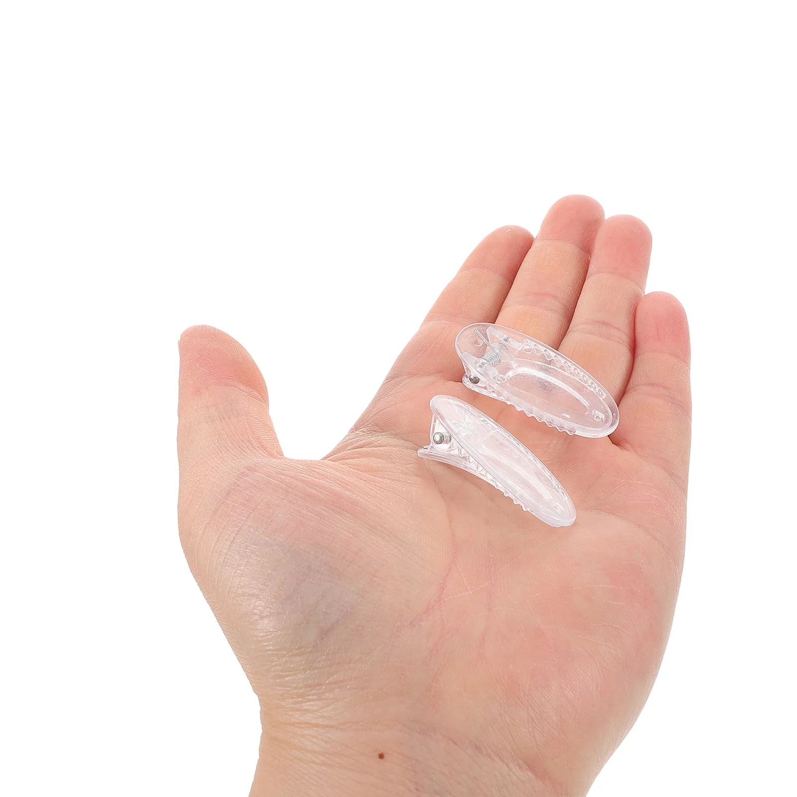 Pinces à cheveux ovales, 20 pièces, Barrettes plates transparentes antidérapantes de 4Cm pour épingles à cheveux sécurisées, accessoires scolaires