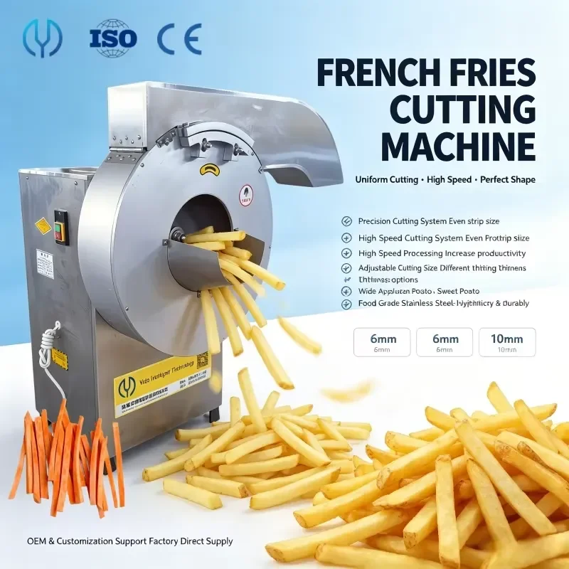 for Industrial French Fries Sweet Potato Cutting Machine Root Vegetable Slicer Potato Chip Production Line Equipment