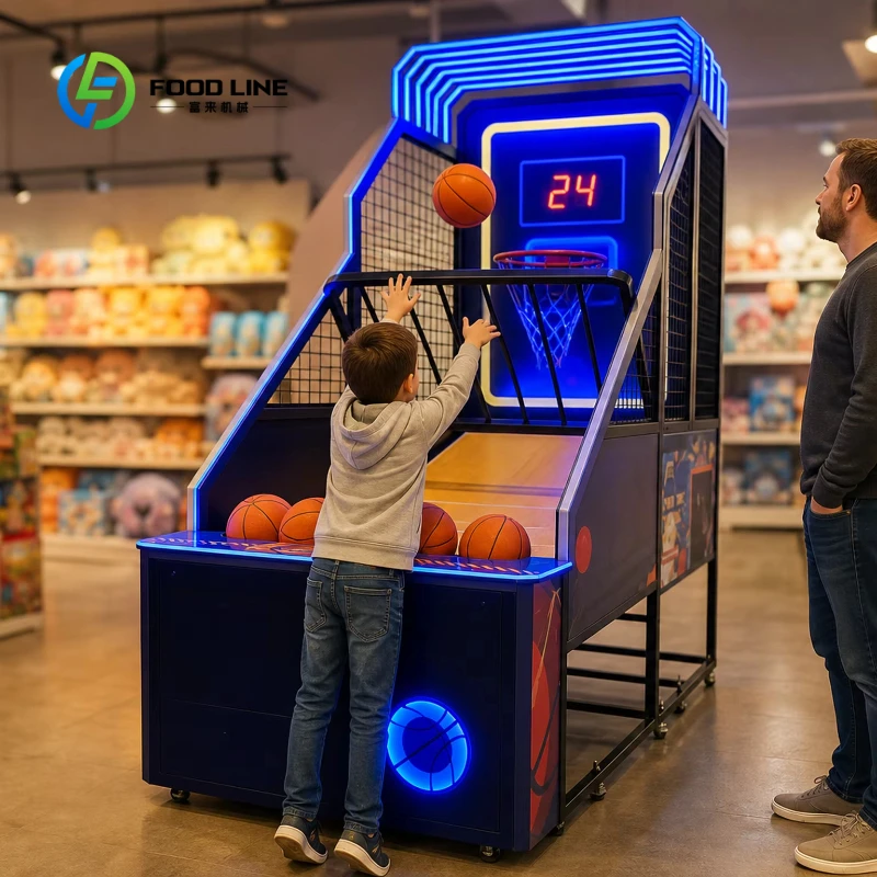 Customized Amusement  Large Coin Operated Basketball Arcade Game Electronic Street Basketball Shooting Machine for Game Room
