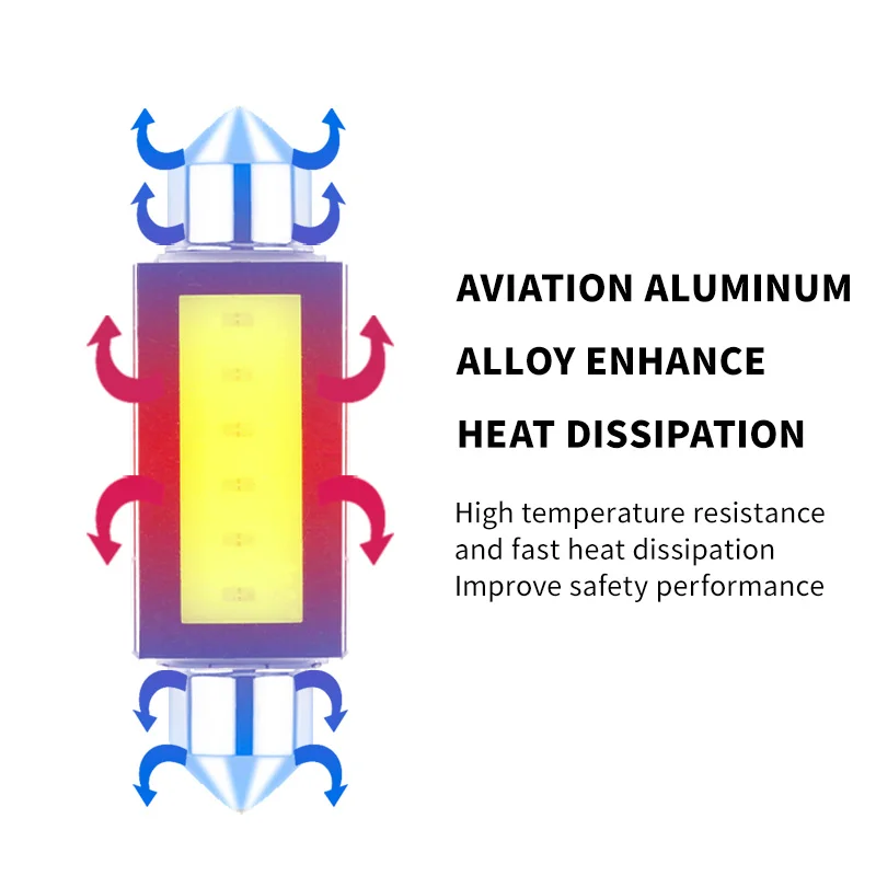 Led لمبة c5w c10w فستون ، 31/36/39/41 مللي متر ، 12 فولت cob ، 7000k ، الأبيض ، للسيارة الداخلية ، القراءة ، الجذع ، لوحة ترخيص ، 10 قطعة #4