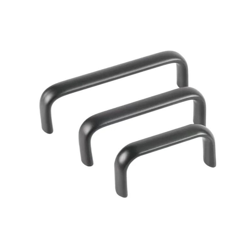 U Shaped Aluminum Industrial Pull Handle Hole Spacing 75 100 125 152mm Machine Cabinet Electrical Equipment Box Door Handle