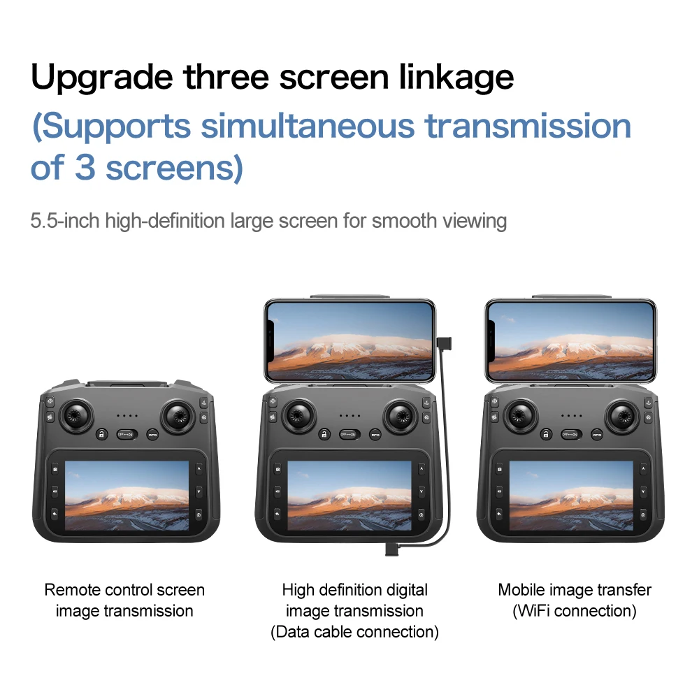 Top Deal S-X1 MAX GPS Drone 3 Axis Gimbal 4K UHD FPV LCD Screen 3 Batteries Foldable Anti Interference Clear Image Professional - view 5