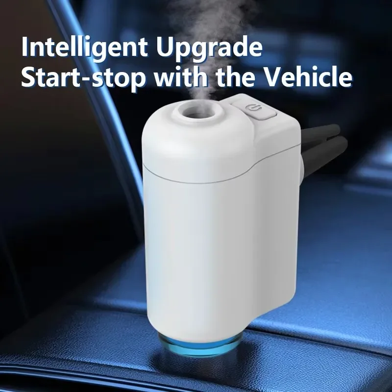Ultrasonic Essential Oil Diffuser Mini Electric Waterless Vent Clip Car Air Freshener Diffuser USB Smart Spray Scent Diffuser