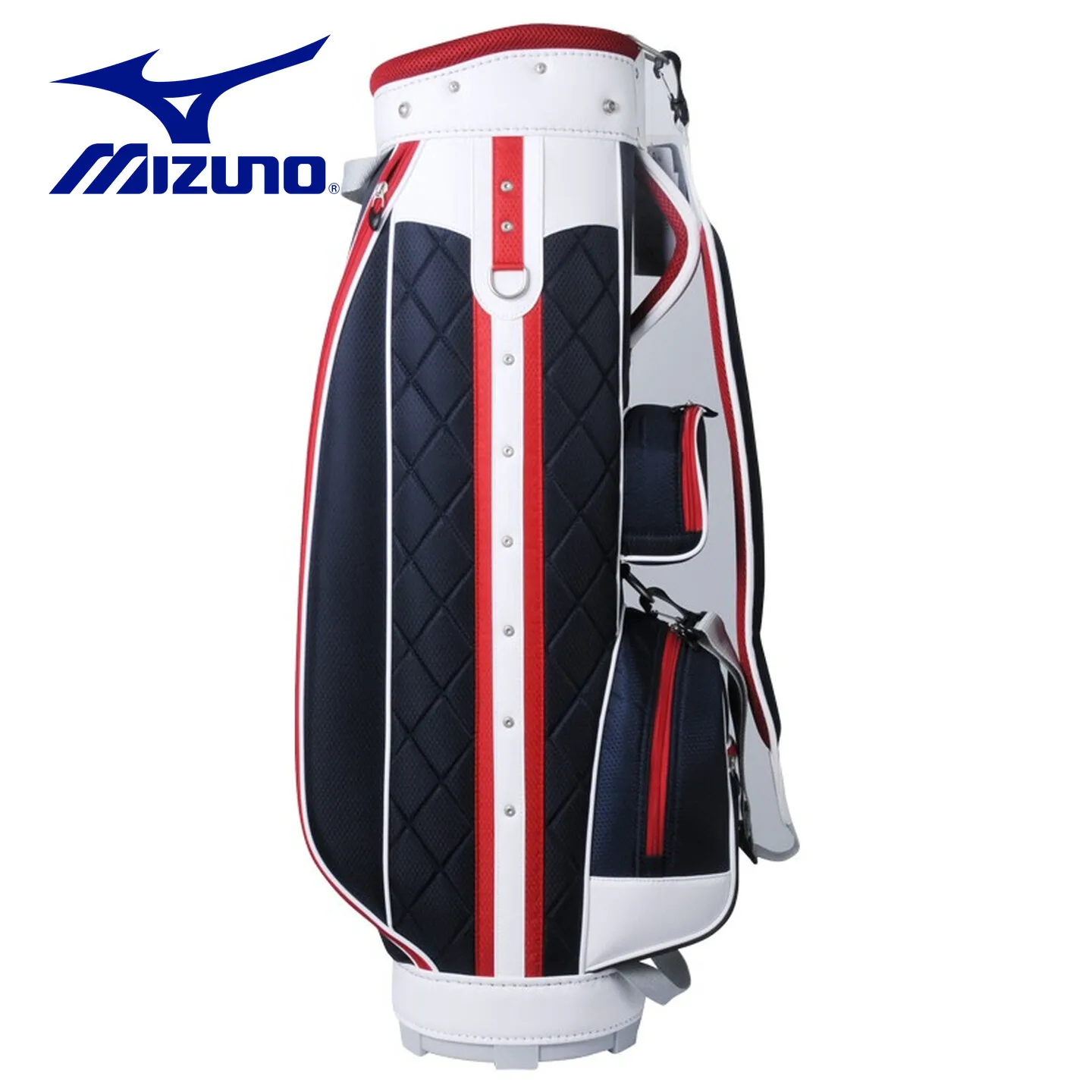 Mizuno Golf Cart Bag Women Lightweight Portable Travel Carry Case Synthetic Fiber Full Set Club Organizer Navy Accessories view 3