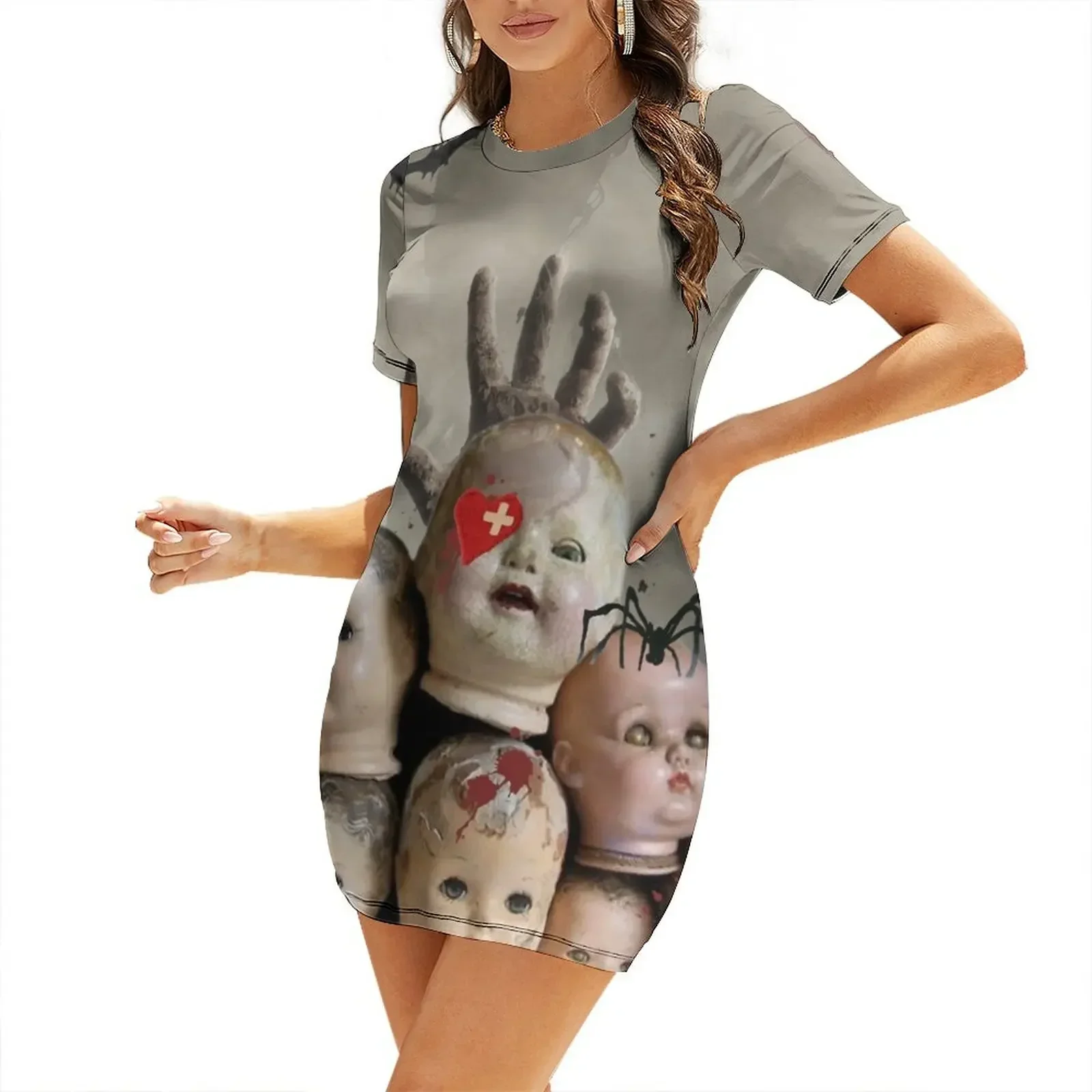 Talking Heads Short-Sleeved Dress Aesthetic clothing evening dress women Women's clothing african dresses for woman Dress