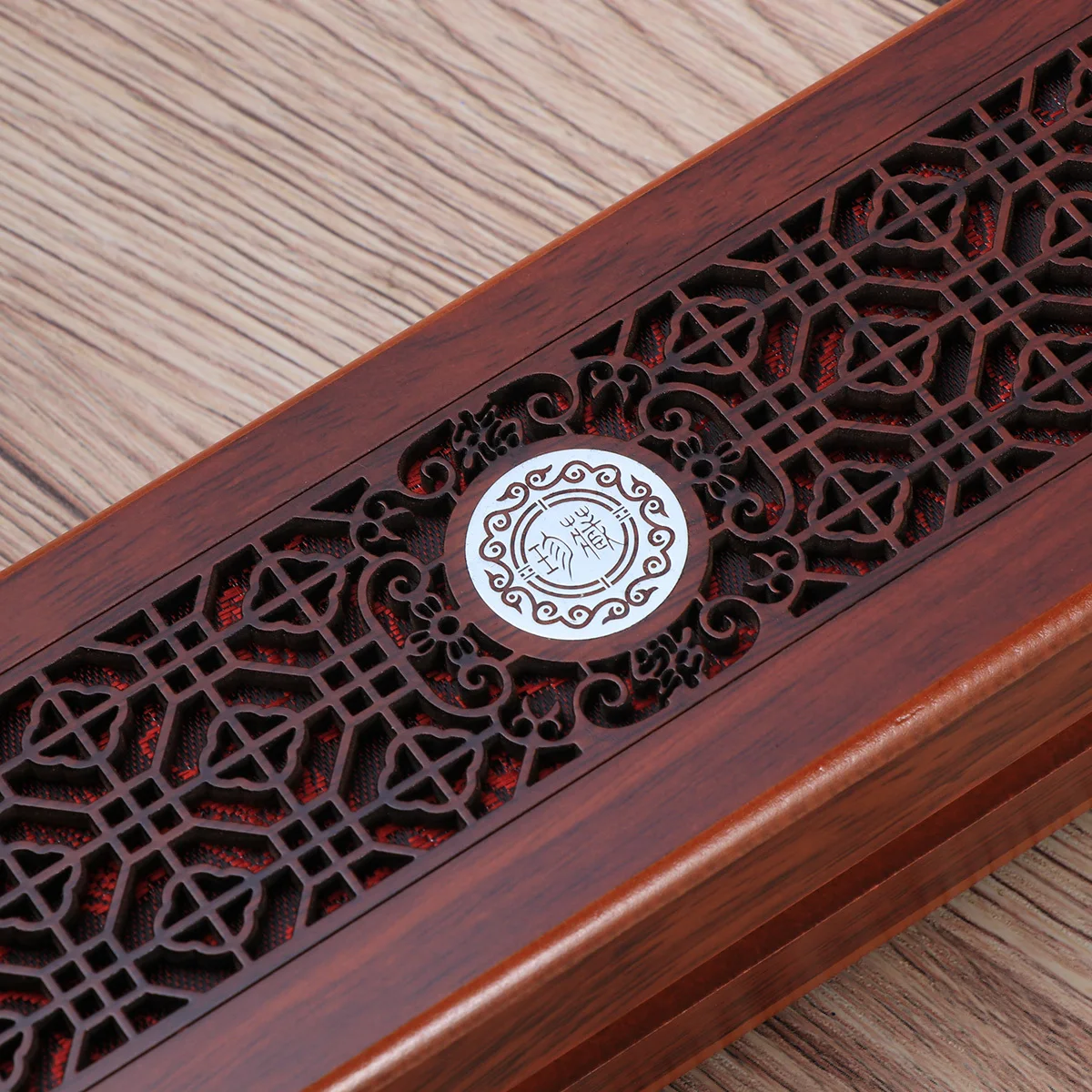 صندوق ساعة خشبي فاخر منظم مجوهرات مستطيل لقلادة سوار قلادة بروش هدية صندوق قلادة #2