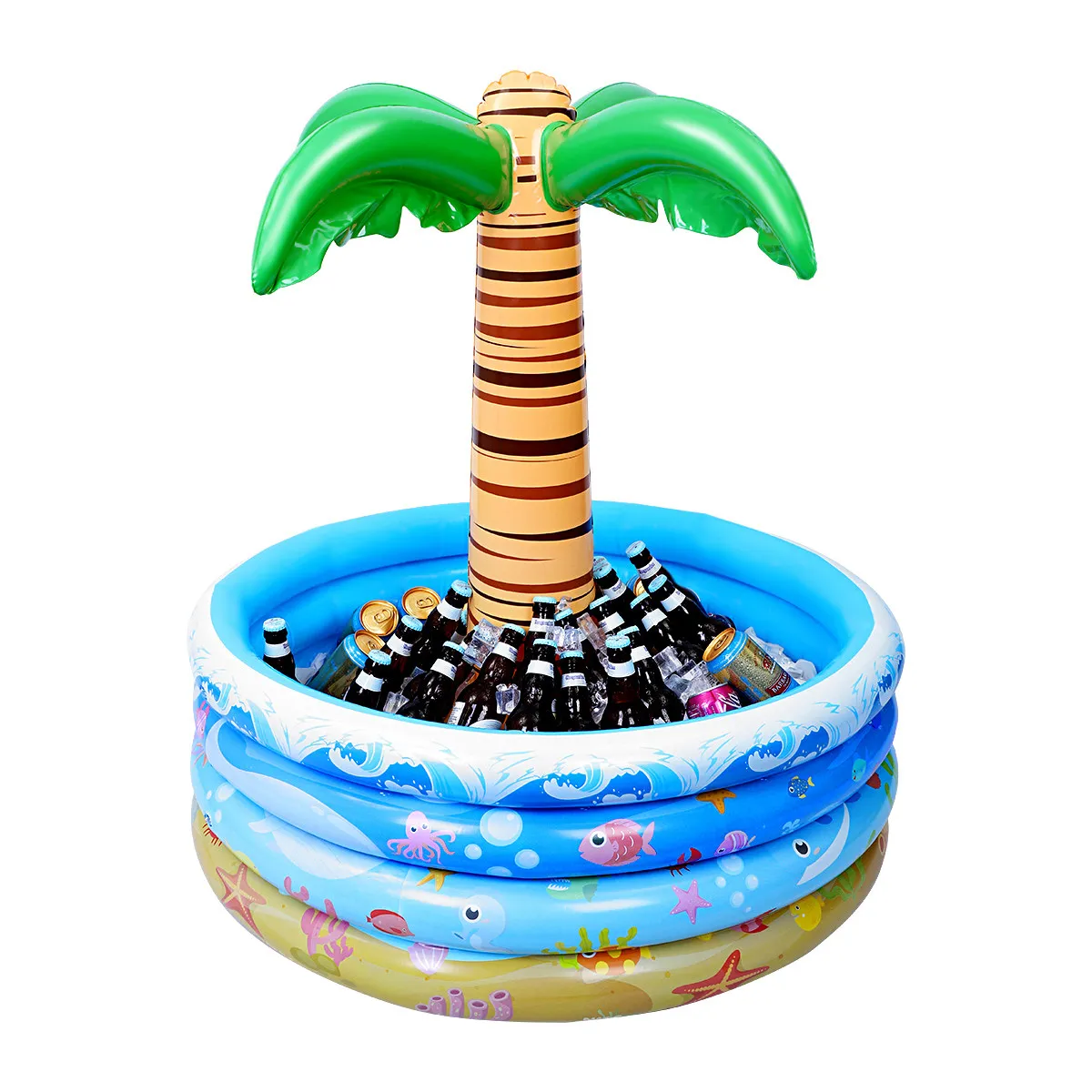 

Inflatable Palm Tree Cooler 0.25 Mm Thick Pvc Blow Up Drink Cooler For Pool Beach Party Summer Luau Decor