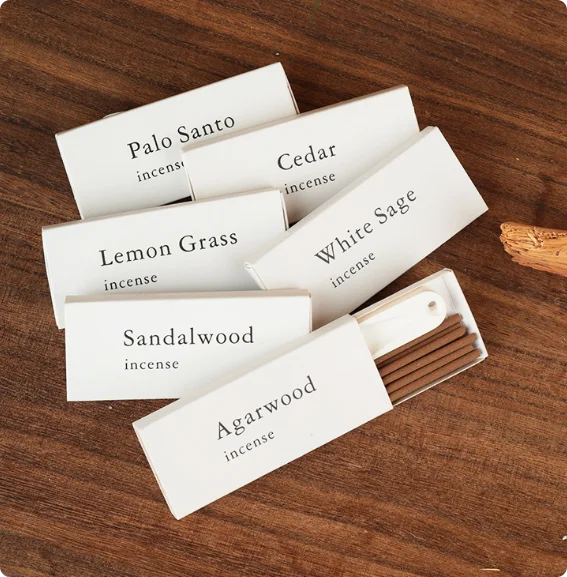 New Incense Fragrance Household Sandalwood Match Box with 8cm Six Wooden Flavors in a Box of 10
