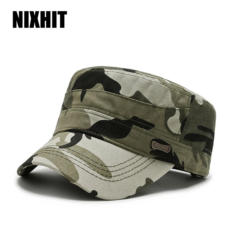 NIXHIT Spring Autumn Camou Baseball Cap For Men Truck Outdoor Sports Hunting Fishing Hiking Climbing  Flat Hat Bone A316