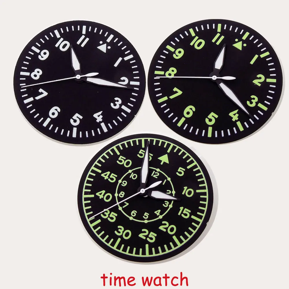 

Green Luminous 35.5mm Black Sterile Watch Dial Fit NH35A NH36A ETA 2824 2836 PT5000 Miyota 8215 821A 8205 Mingzhu 2813 ST1612