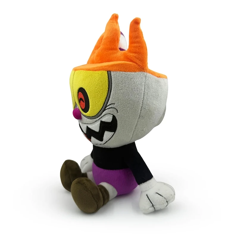 Evil Cuphead Plüsch weicher gefüllter Spielfigur zum Sammeln für Kinder, Gamer, Tischdekoration, Schreibtisch-Display, Geschenk für Halloween, Weihnachten