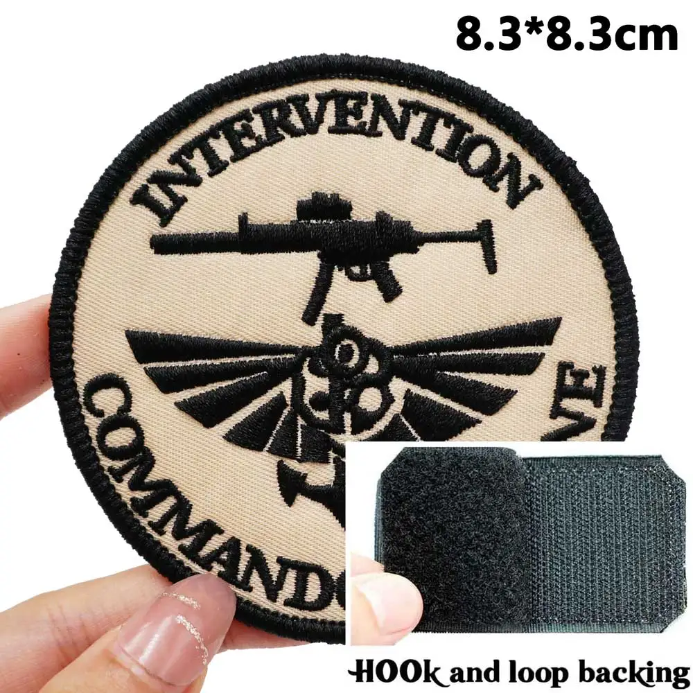 French Navy Tactical Embroidery Patches with Hook and Loop Backing
