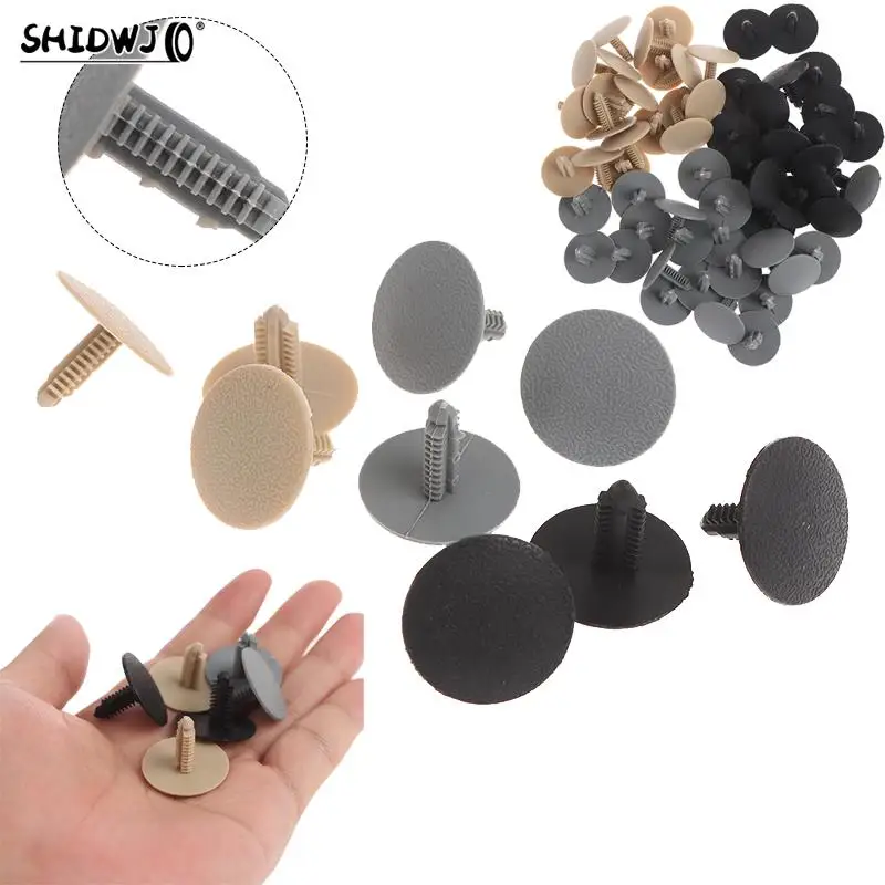 20Pcs/Set Auto Roof Liner Trunk Lining Fastener Retainer Rivet Trim Gray/Black/Beige Car Ceiling Cover Snaps Plastic Clips