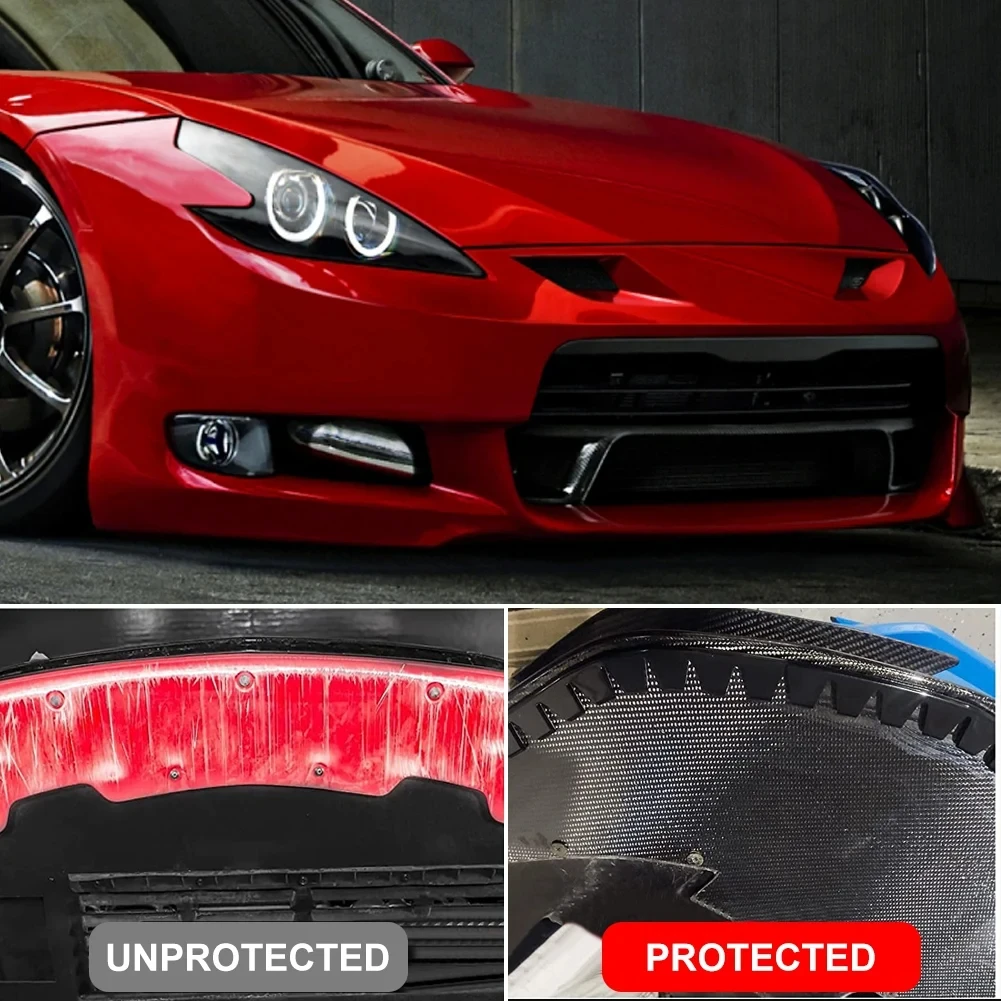 Universal Car Bumper Guard Anti Scratch Kit Scrape Protector Skid Plate DIY Front Lip Anti Collision Decorative Rubber Strip