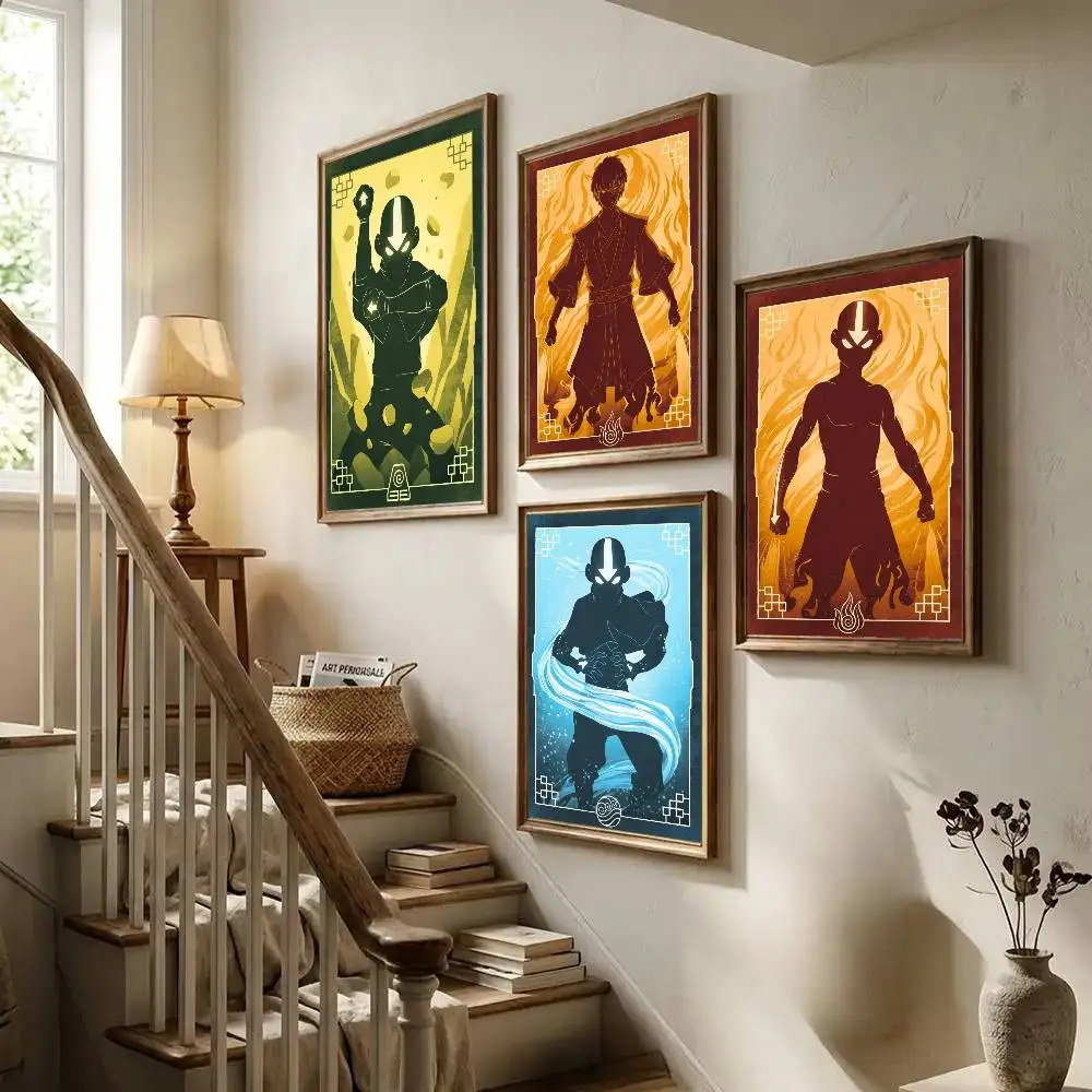 Classic Anime Avatar The Last Airbender Poster Art With Prints Home Bedroom Living Room Decoration Gift