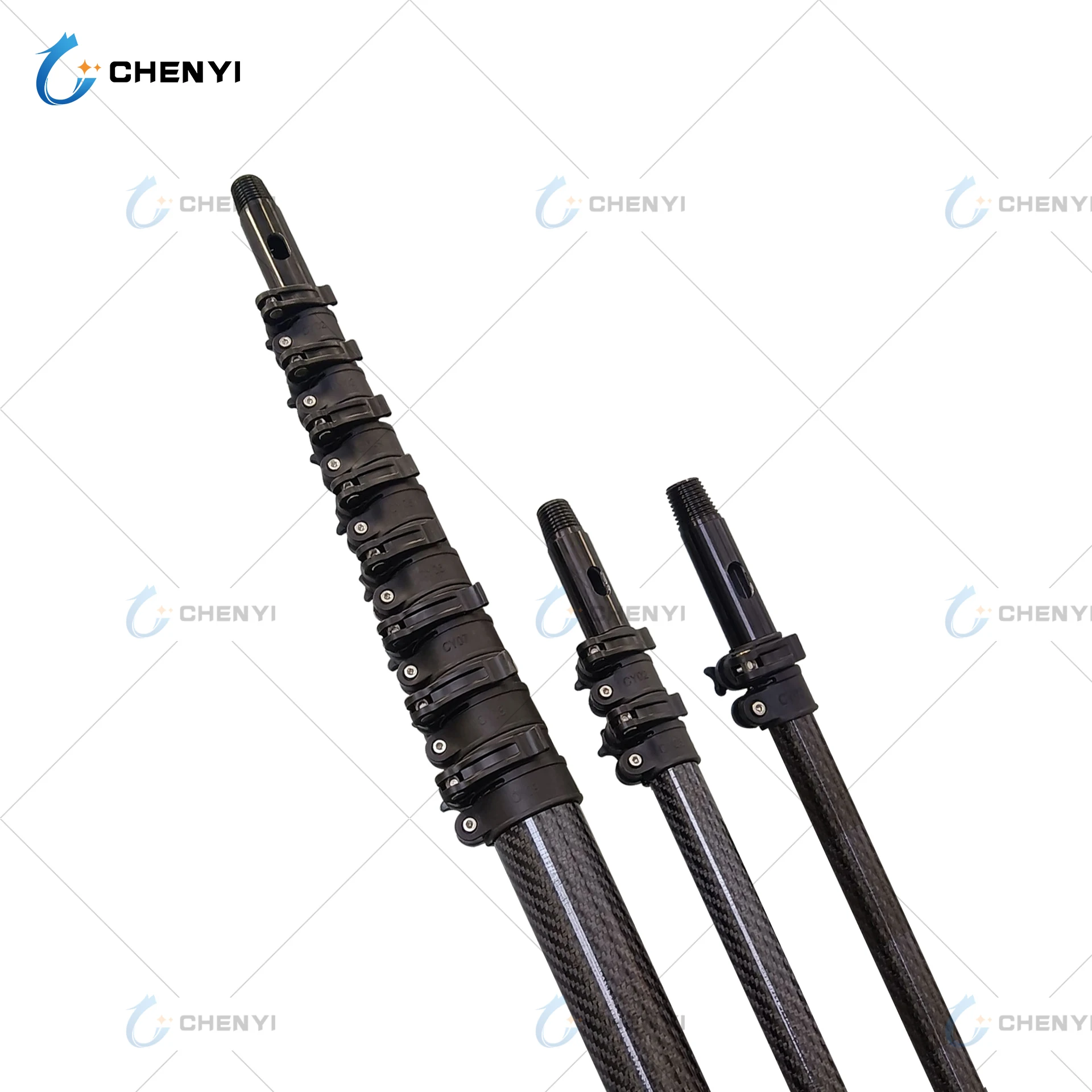 

20m Window Cleaning Poles Carbon Fiber Telescopic Solar Panel Window Cleaning Pole Water Fed Pole