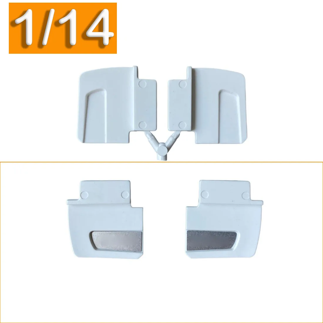 1 Pair Simulation Spoiler with Metal Sticker decorate for Tamiya 1/14 RC Truck for For SCANIA R620 R470 R730 R560 Car