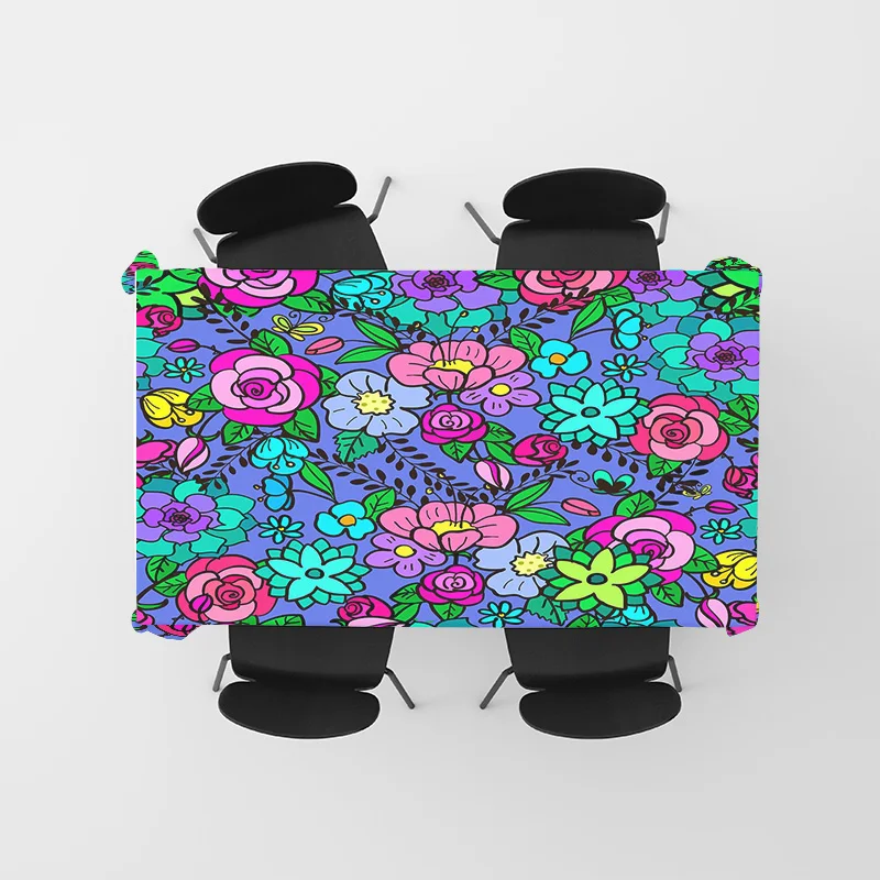 أضف مفرش المائدة الزهري الملون لديكور غرفة الطعام مع هذه السجاد النابضة بالحياة #5