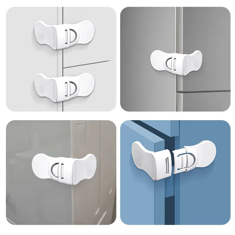 

5-Piece Child Safety Lock Set – Baby Proof Cabinet & Fridge Latches for Home Protection
