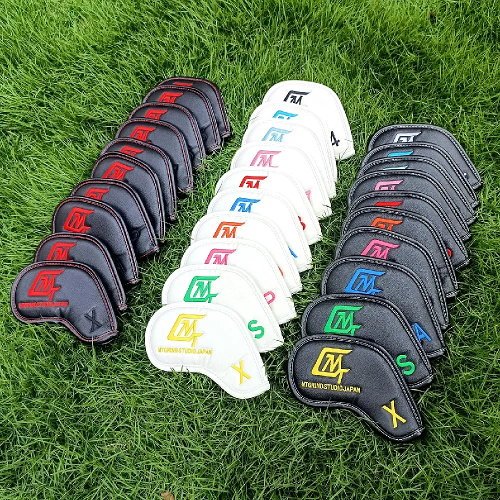 Golf club cover Golf Iron Cover Magnet closed Iron cover set colorful embroidered iron cover Waterproof clubs cover 10pc/set