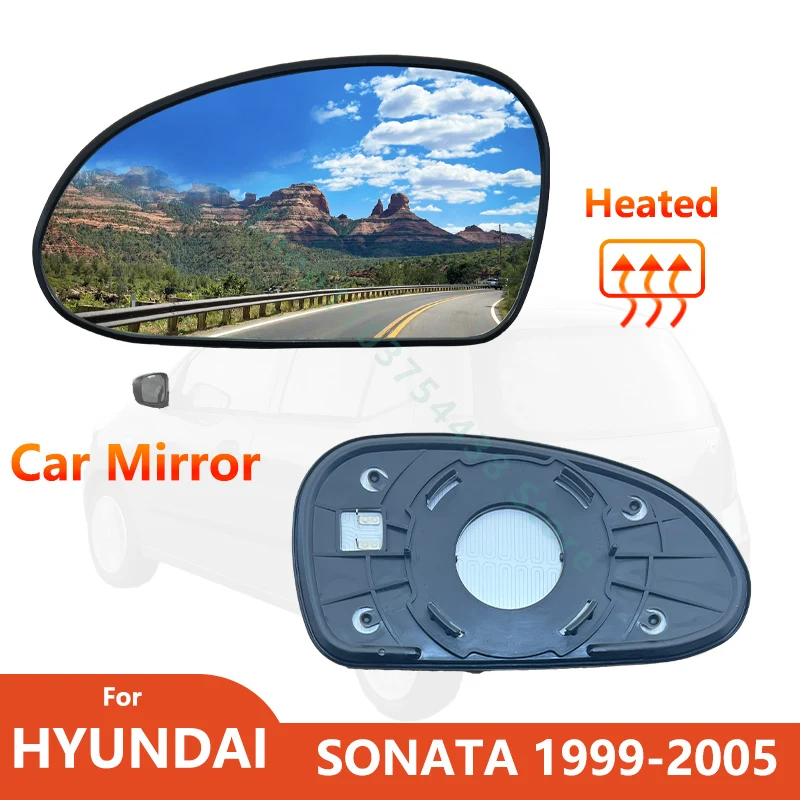 

Left&Right Rearview Mirror For Hyundai SONATA 1999 2000 2001 2002 2003 2004 2005 With Heated/ Car Side Wing Mirror Lens Parts