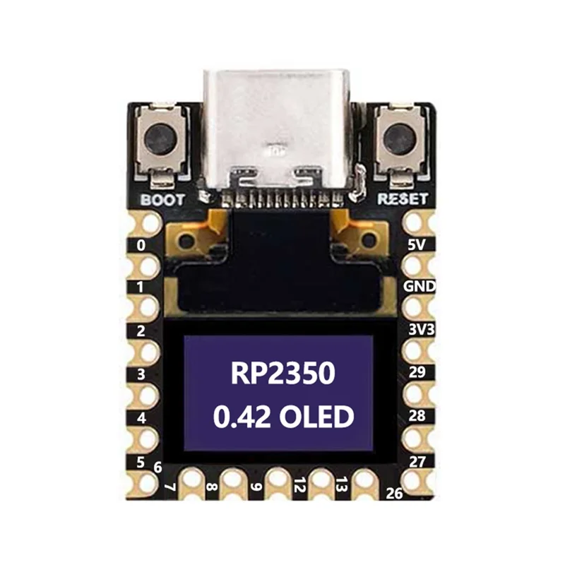 -ABGQ RP2350 Mini Development Board Featuring 0.42 Inch OLED Display RISC-V Architecture Low Power Consumption