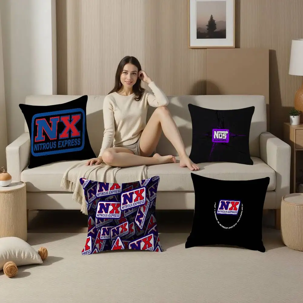 NX N-Nitrous E-Express Office Cushion Pillowcase Car Cushion Cover45X45CM Lumbar Pillowcase Sofa Pillowcover