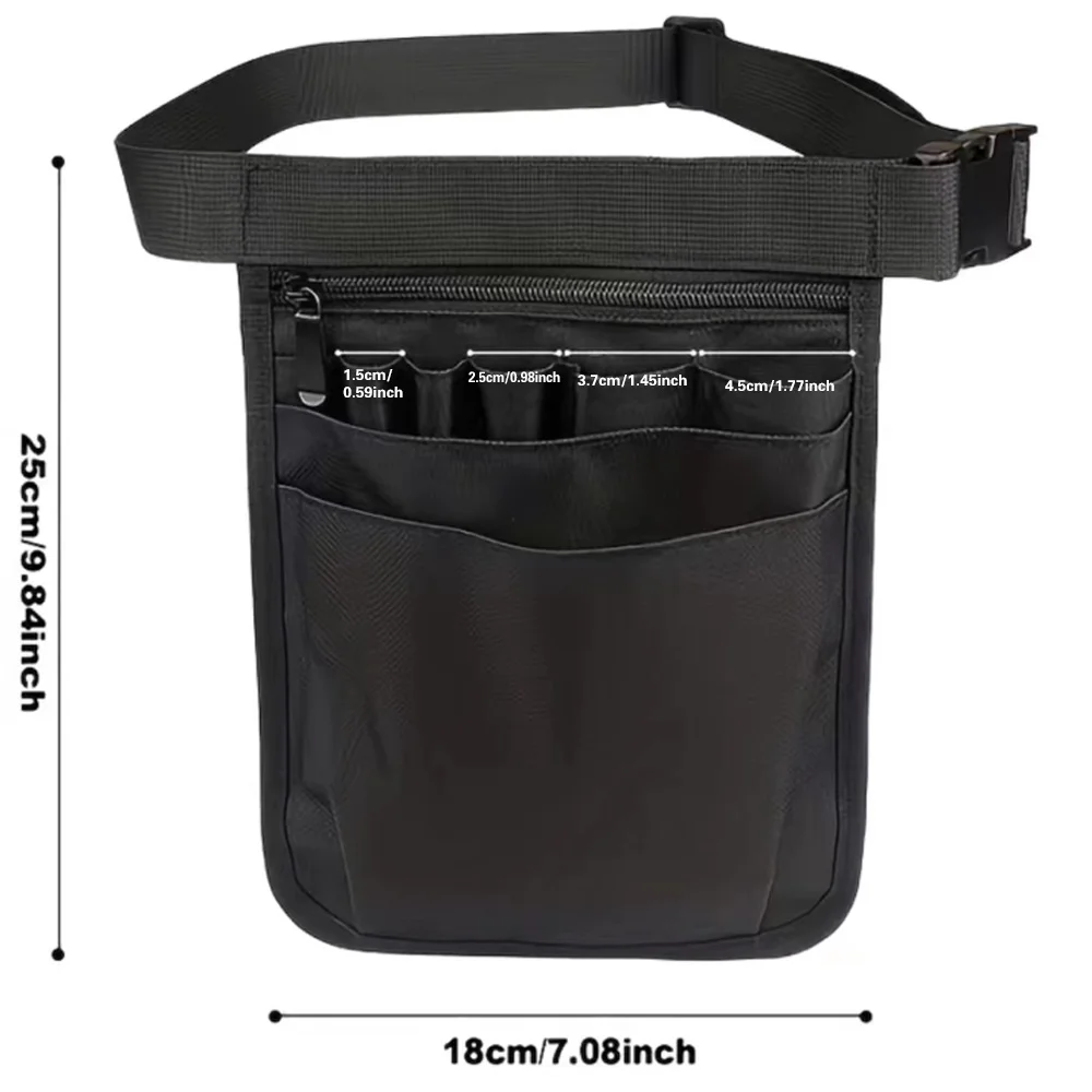 New Portable Medical Staff Tool Waist Bag Universal Multi Pocket Work Bags Medical Supplies Nurse Bag Blue Letter Pattern Series