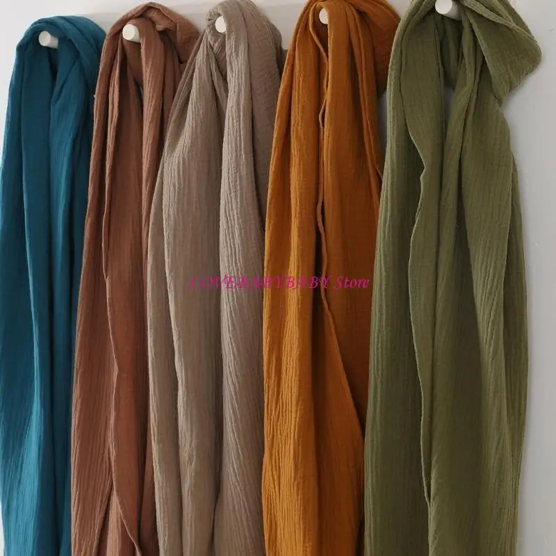 Lenço dupla camada pescoço para mulheres cobertura enfermagem multifuncional 65x180cm 4xbc