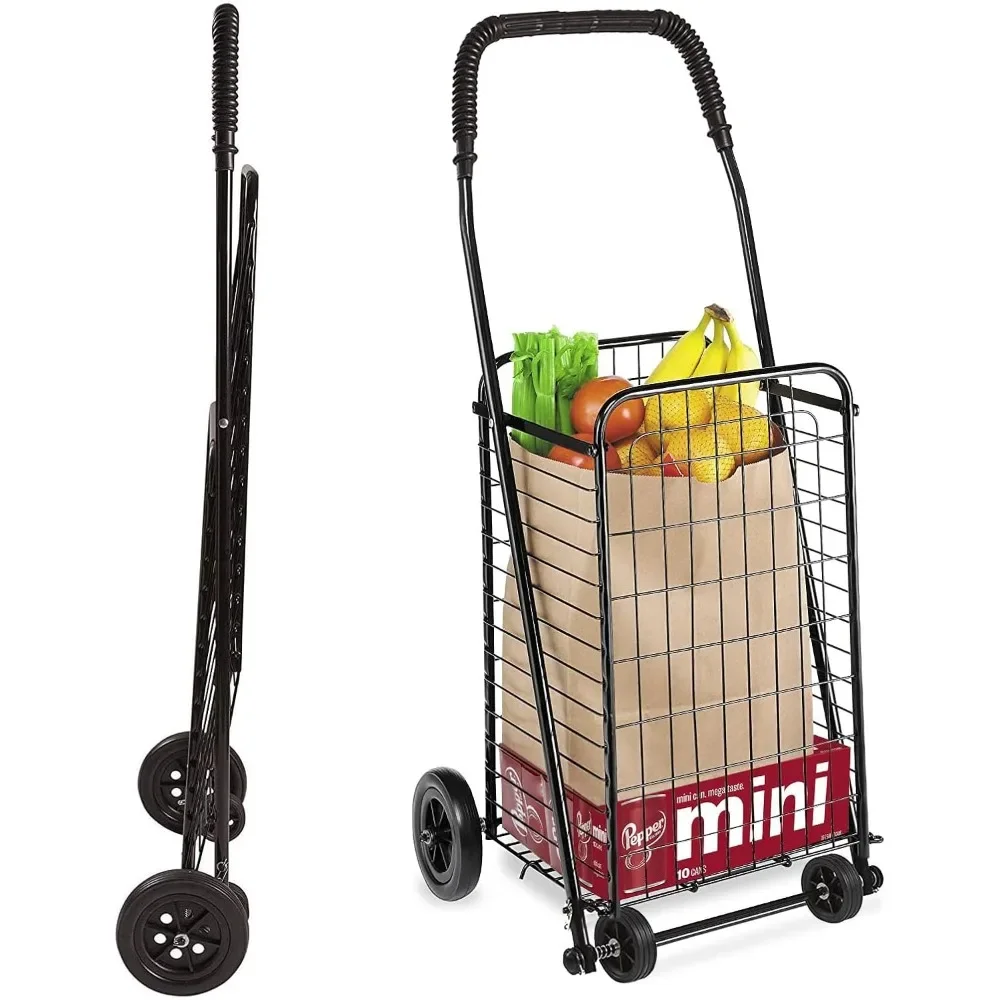 

Utility Cart with Wheels to be used for Shopping,Laundry and Stair Climber Cart, Weighs 7.5 Pounds but holds up to 90 Pounds