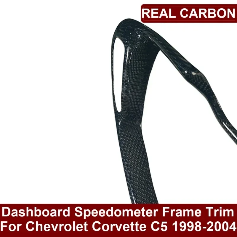 

For Chevrolet Corvette C5 Real Carbon Fiber 1998-2004 Interior Dashboard Instrument Speedometer Frame Cover Trim Modification