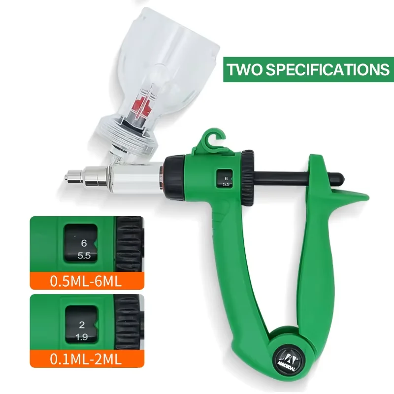 

2 мл/6 мл автоматический ветеринарный шприц для животных, непрерывный инъекционный вакцин, курица, гусеница, утка, птица, дозирование ветеринарных животных